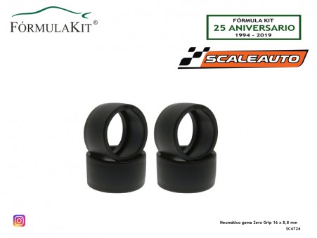 Neumático goma Zero Grip 16 x 8,8 mm